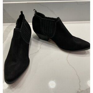 Schutz Black Suede Booties Size 7.5